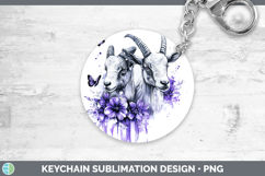 GorgeousFarm Purple Drips Keychain design.