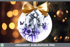 GorgeousFarm Purple Drips Ornament design.