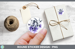 GorgeousFarm Purple Drips Stickers design.