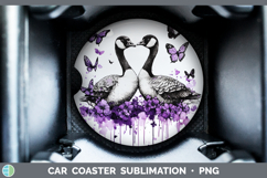 GorgeousFarm Purple Drips Car Coaster design.