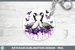 GorgeousFarm Purple Drips Keychain design.
