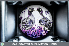 GorgeousFarm Purple Drips Car Coaster design.