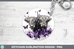 GorgeousFarm Purple Drips Keychain design.