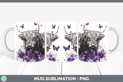 GorgeousFarm Purple Drips Mug Wrap design.