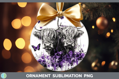 GorgeousFarm Purple Drips Ornament design.