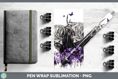 GorgeousFarm Purple Drips Pen Wrap design.