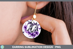 GorgeousFarm Purple Drips Round Earrings design.