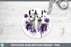 GorgeousFarm Purple Drips Keychain design.