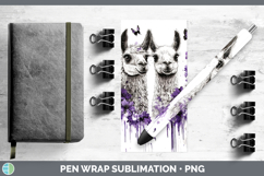 GorgeousFarm Purple Drips Pen Wrap design.