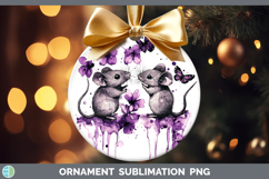 GorgeousFarm Purple Drips Ornament design.