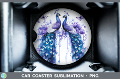 GorgeousFarm Purple Drips Car Coaster design.