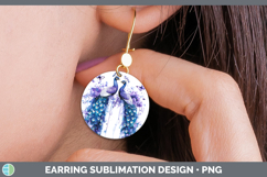 GorgeousFarm Purple Drips Round Earrings design.