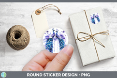 GorgeousFarm Purple Drips Stickers design.