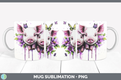 GorgeousFarm Purple Drips Mug Wrap design.