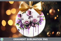 GorgeousFarm Purple Drips Ornament design.