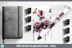 GorgeousFarm Purple Drips Pen Wrap design.