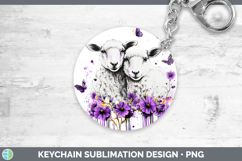 GorgeousFarm Purple Drips Keychain design.