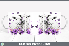 GorgeousFarm Purple Drips Mug Wrap design.