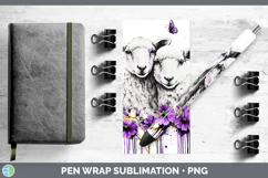 GorgeousFarm Purple Drips Pen Wrap design.