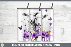 GorgeousFarm Purple Drips Tumbler design.
