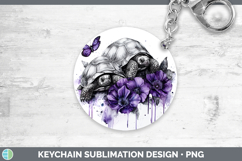 GorgeousFarm Purple Drips Keychain design.