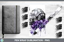 GorgeousFarm Purple Drips Pen Wrap design.