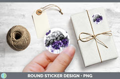 GorgeousFarm Purple Drips Stickers design.