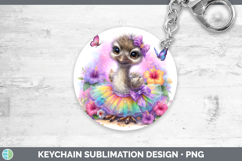 GorgeousFarm Rainbow Summer Keychain design.