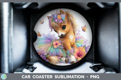 GorgeousFarm Rainbow Summer Car Coaster design.