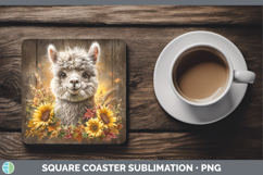 GorgeousFarm Rustic Autumn Square Coaster design.