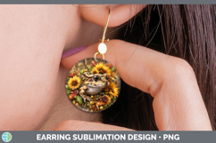 GorgeousFarm Rustic Autumn Round Earrings design.