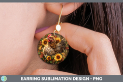 GorgeousFarm Rustic Autumn Round Earrings design.