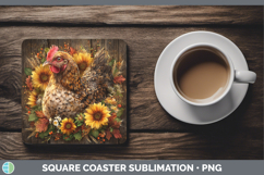GorgeousFarm Rustic Autumn Square Coaster design.