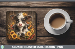 GorgeousFarm Rustic Autumn Square Coaster design.