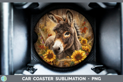 GorgeousFarm Rustic Autumn Car Coaster design.