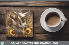 GorgeousFarm Rustic Autumn Square Coaster design.