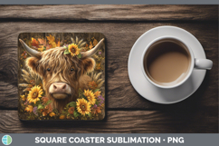 GorgeousFarm Rustic Autumn Square Coaster design.