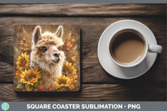 GorgeousFarm Rustic Autumn Square Coaster design.