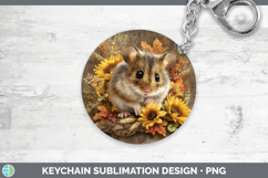GorgeousFarm Rustic Autumn Keychain design.