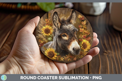 GorgeousFarm Rustic Autumn Round Coaster design.