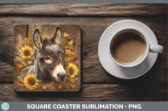 GorgeousFarm Rustic Autumn Square Coaster design.