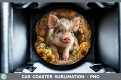 GorgeousFarm Rustic Autumn Car Coaster design.