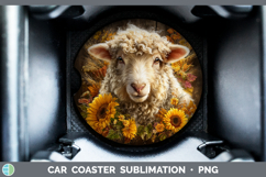 GorgeousFarm Rustic Autumn Car Coaster design.