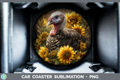 GorgeousFarm Rustic Autumn Car Coaster design.