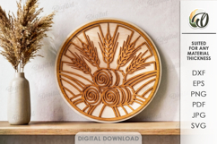 3D Farm Round Sign Laser Cut. Home Wall Decor SVG Product Image 1