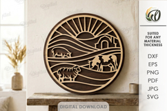 Farm Round Signs Bundle Laser Cut. Farmhouse Wall Decor SVG Product Image 8