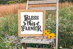 Bless this Farmer SVG I Farmhouse Sign SVG I Country Signs Product Image 2