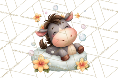 Baby Farm Animals Clipart PNG, Spa Day Cute Animals Product Image 2