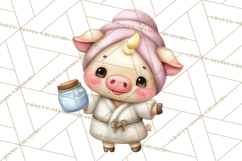 Baby Farm Animals Clipart PNG, Spa Day Cute Animals Product Image 5