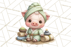 Baby Farm Animals Clipart PNG, Spa Day Cute Animals Product Image 2